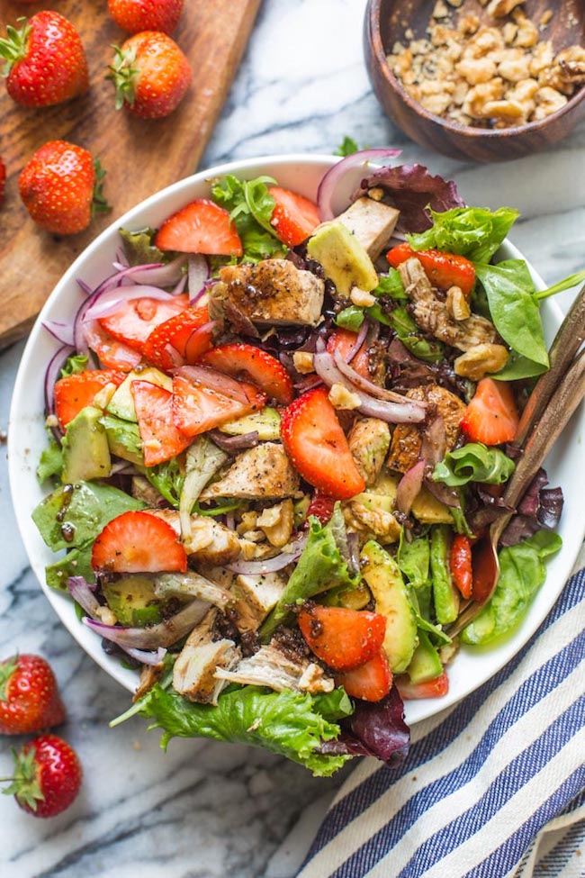 Balsamic Strawberry Chicken Salad