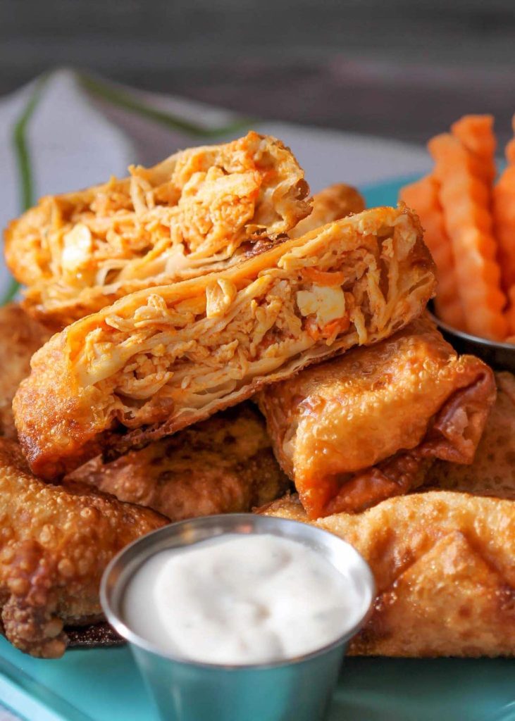 Buffalo Chicken Egg Rolls