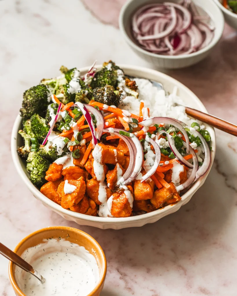 Buffalo Chicken Rice Bowls