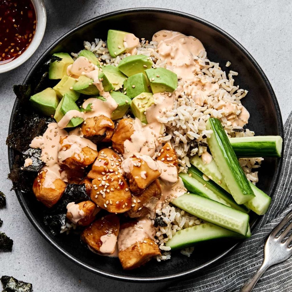 Chicken Teriyaki Sushi Bowl