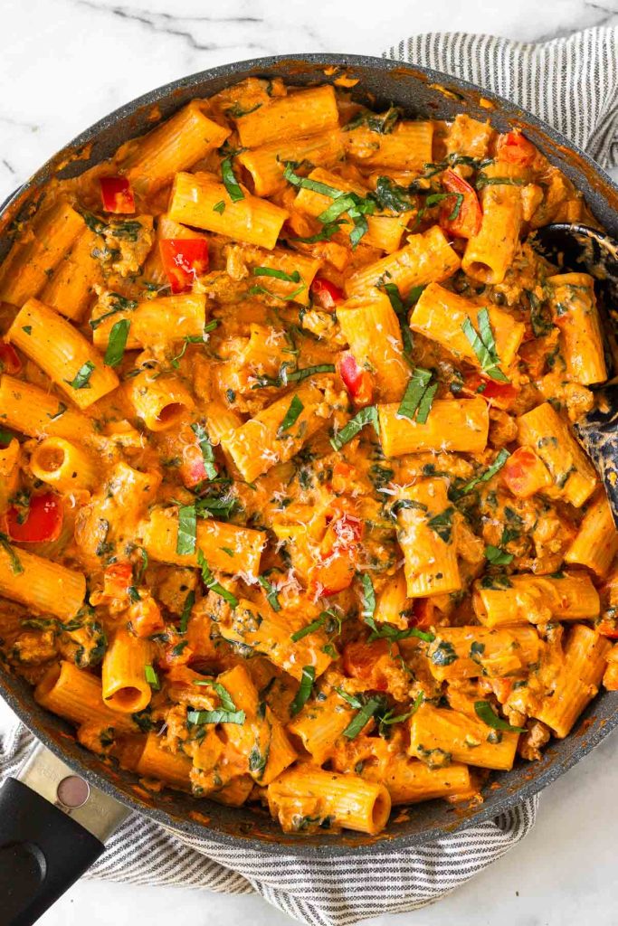 Creamy Cottage Cheese Pasta (High Protein)