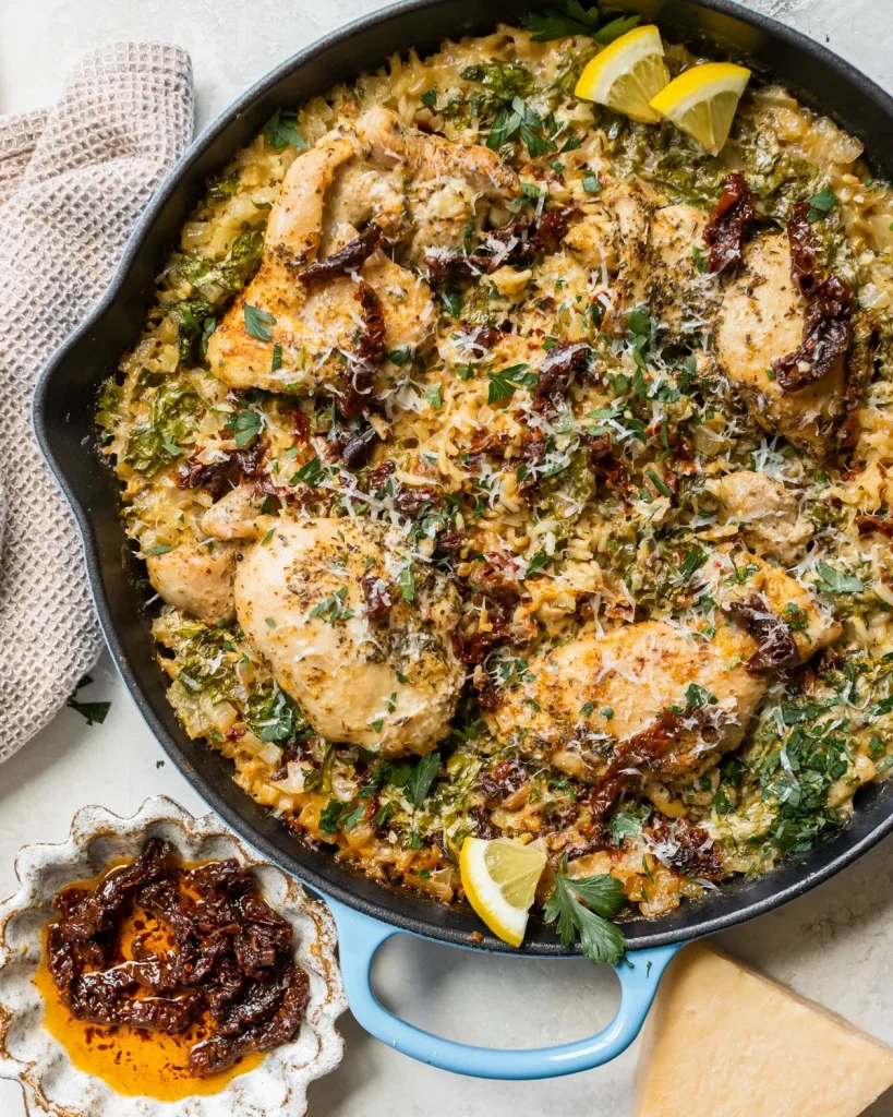 Creamy Tuscan Chicken and Rice