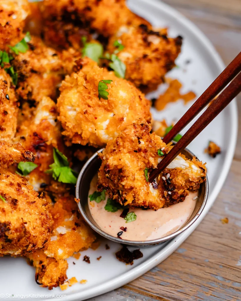 Crispy Vegan Bang Bang Cauliflower