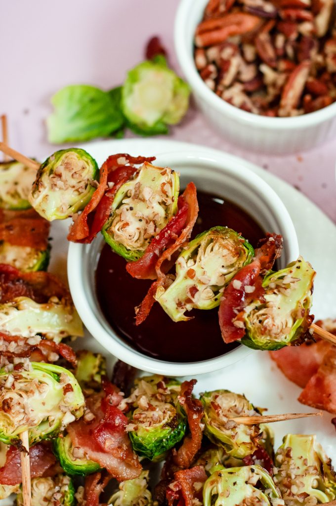 Harvest Maple Bacon Brussels Sprout Skewers