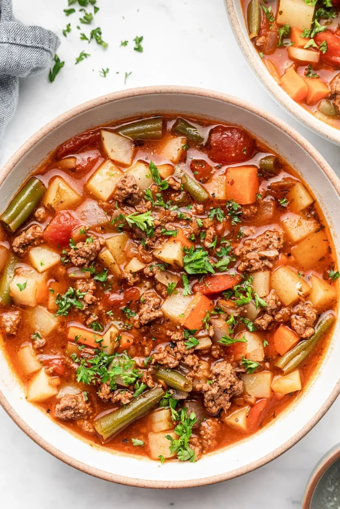 Healthy 30 Minute Hamburger Soup