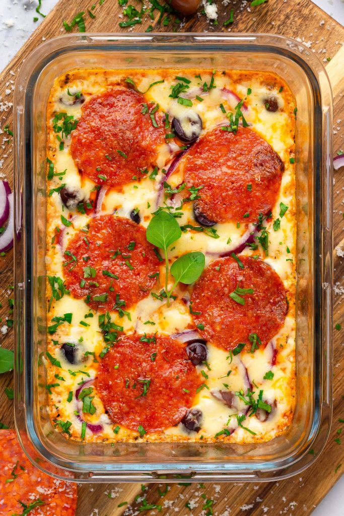 High Protein Cottage Cheese Pizza Bowl
