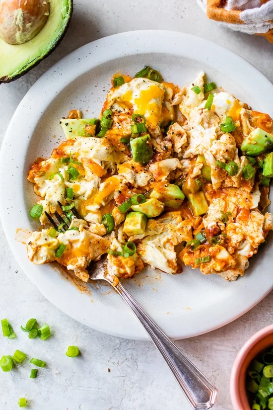 High-Protein Enchilada Scrambled Eggs