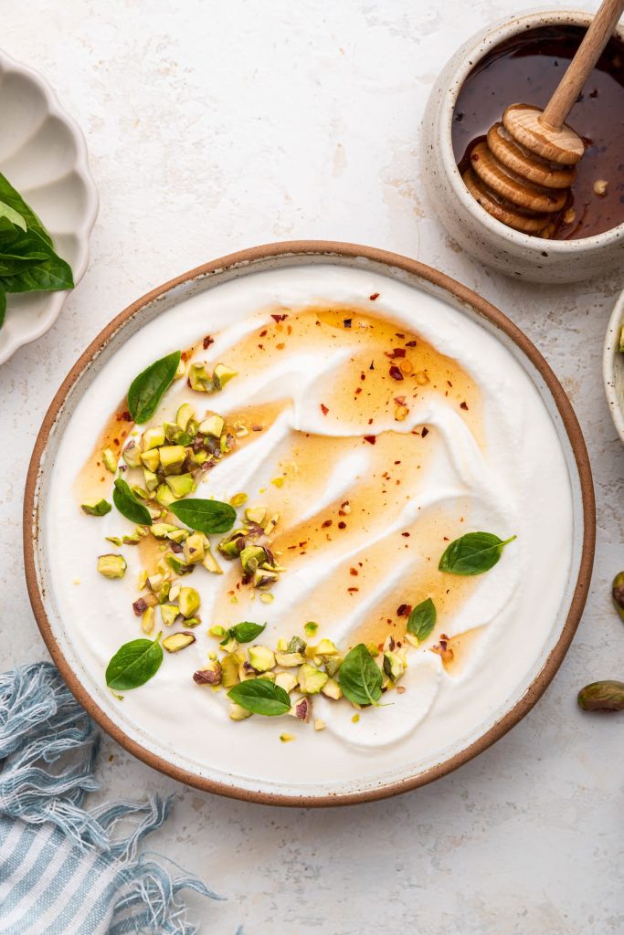 Hot Honey Whipped Cottage Cheese Dip