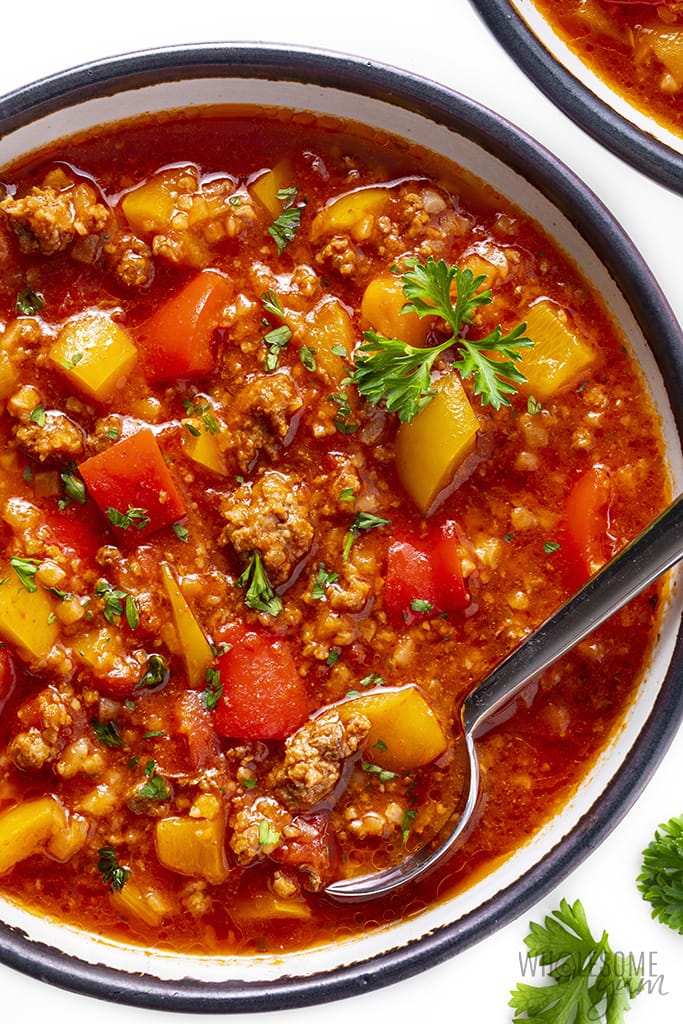 Keto Stuffed Pepper Soup