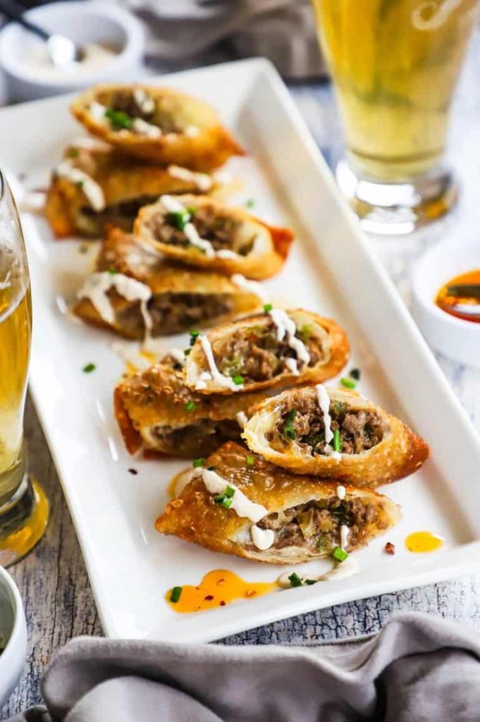 Philly Cheesesteak Egg Rolls