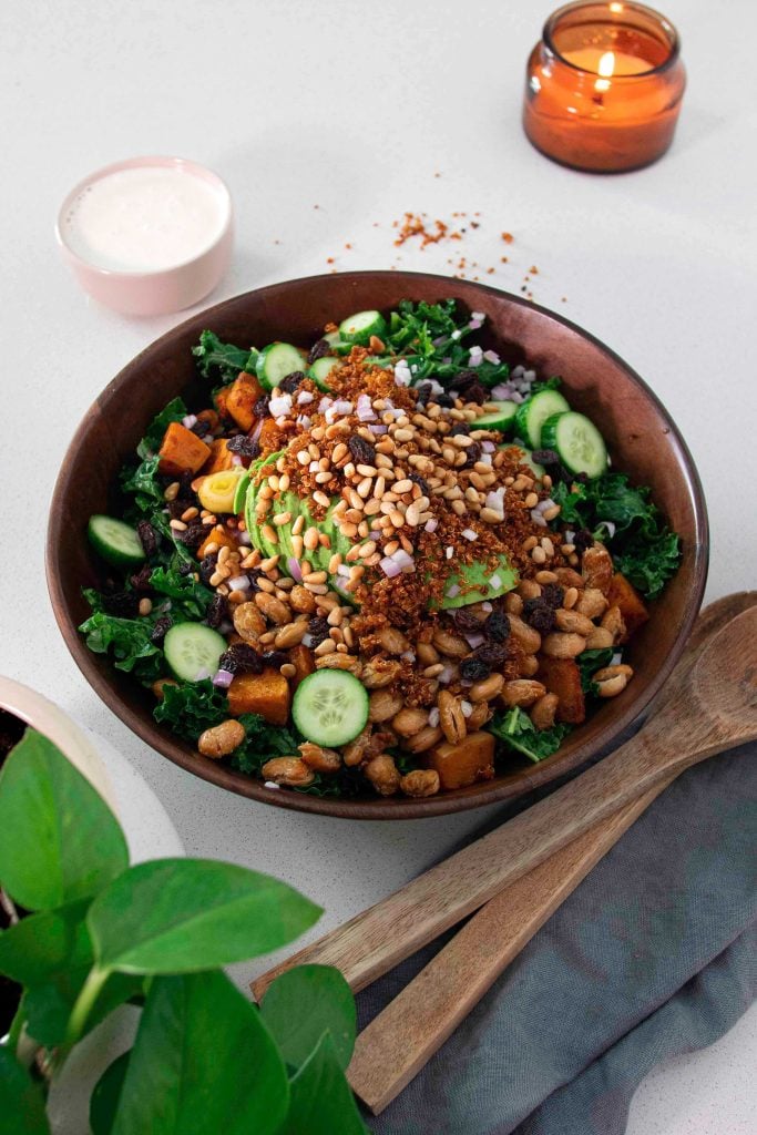 Roasted Pumpkin and Kale Warm Salad