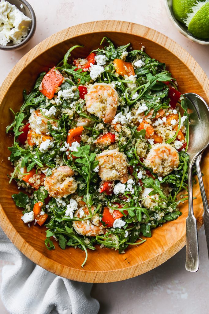 Shrimp Quinoa Salad with Honey Lime Dressing