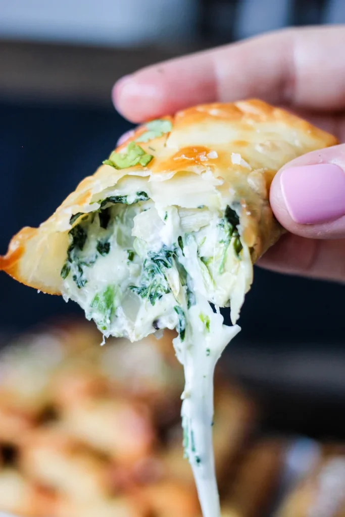 Spinach Artichoke Egg Rolls