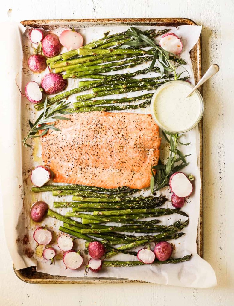 Spring Sheet Pan Salmon