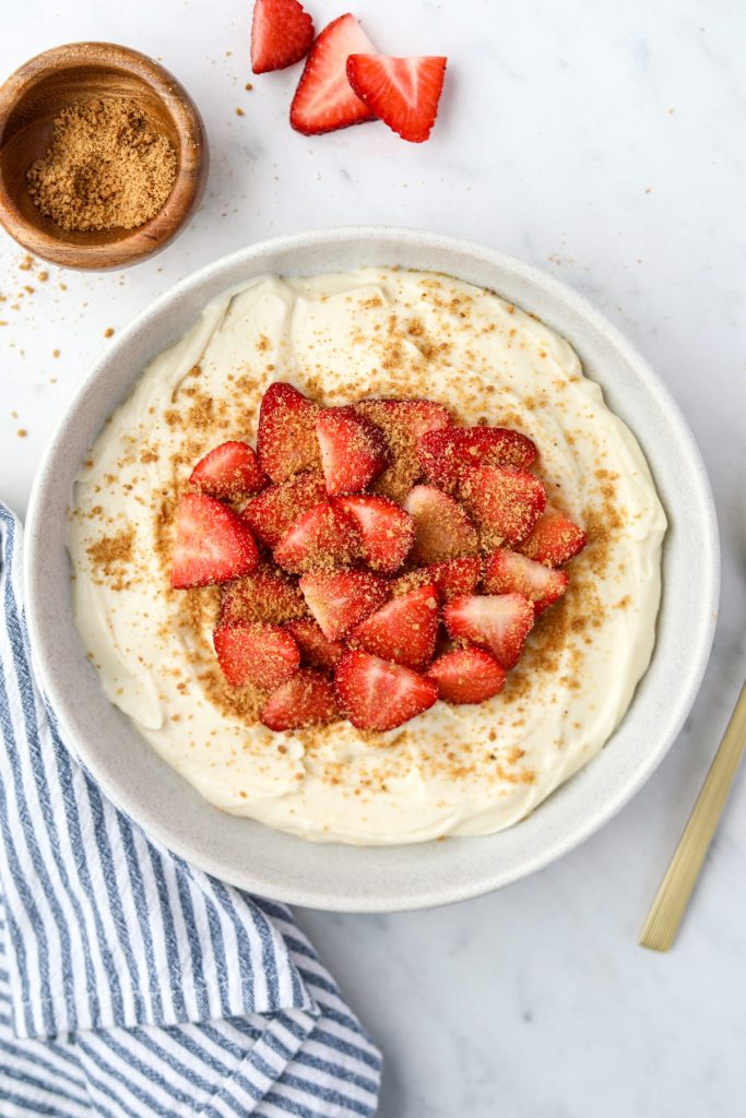 Strawberry Cheesecake Yogurt Bowl