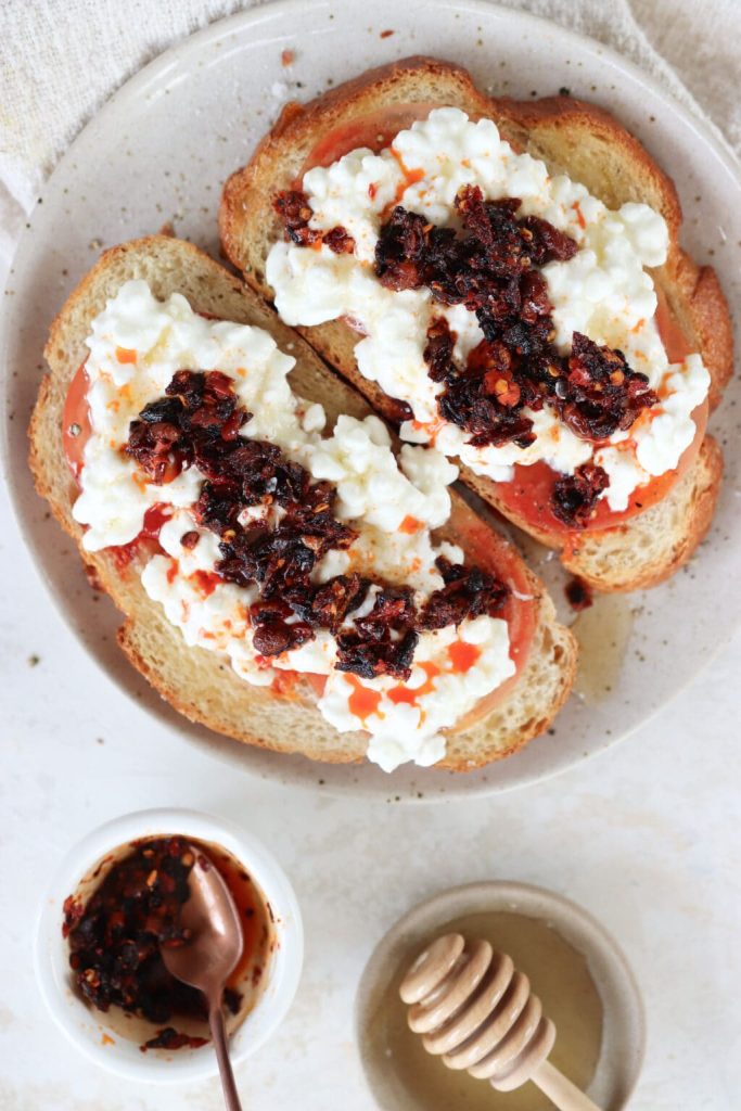 5 Minute Cottage Cheese Toast