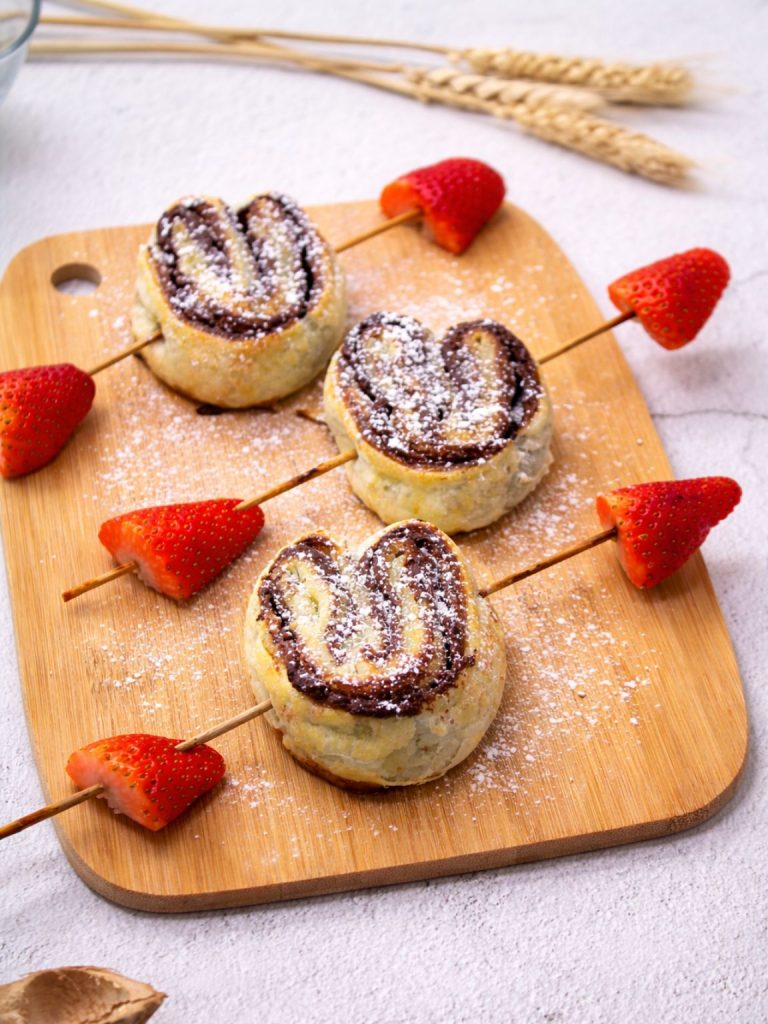 Chocolate Puff Pastry Hearts