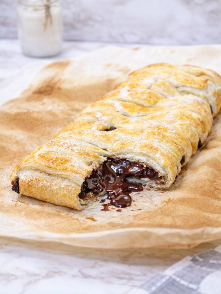 Easy Chocolate Puff Pastry Braid