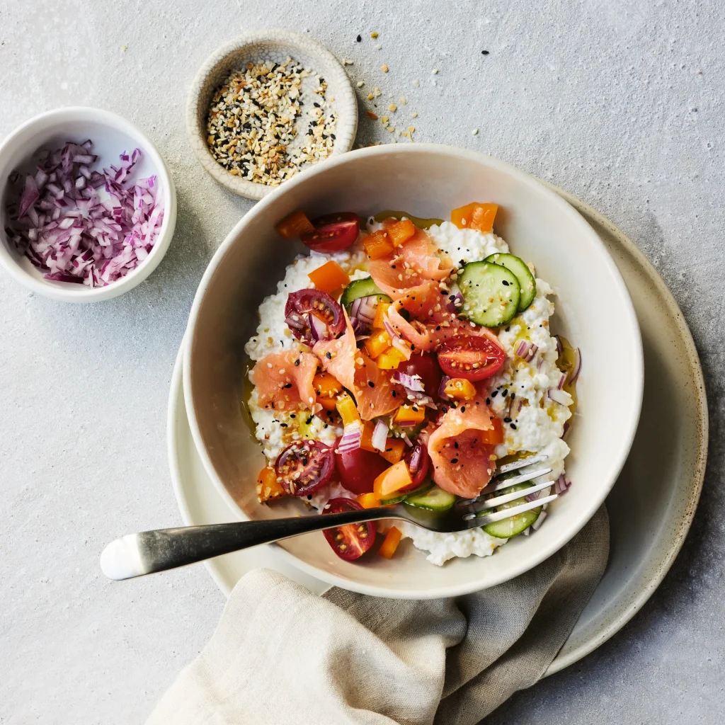 Everything But the Bagel Cottage Cheese and Lox