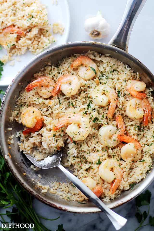 Garlic Butter Shrimp and Rice