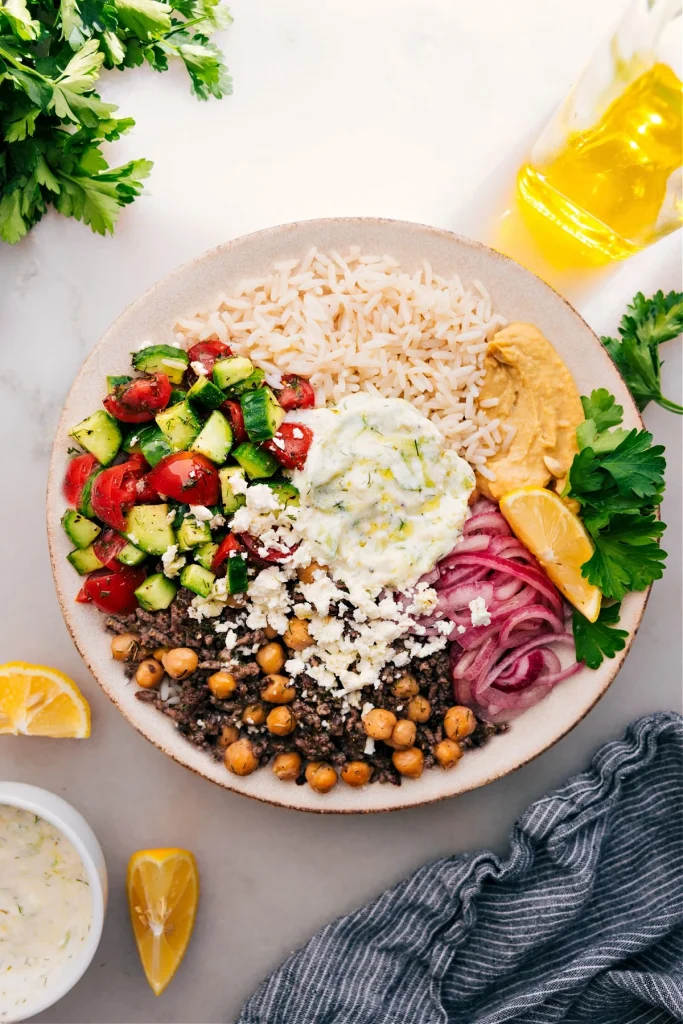 Greek Beef Bowls