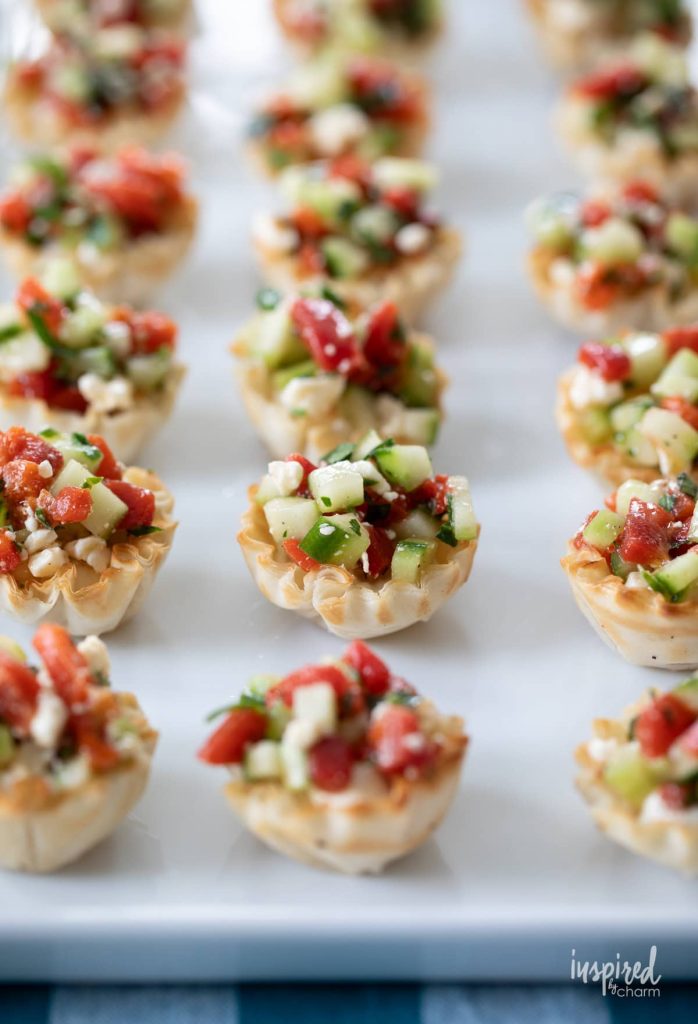 Greek Salad Phyllo Cups