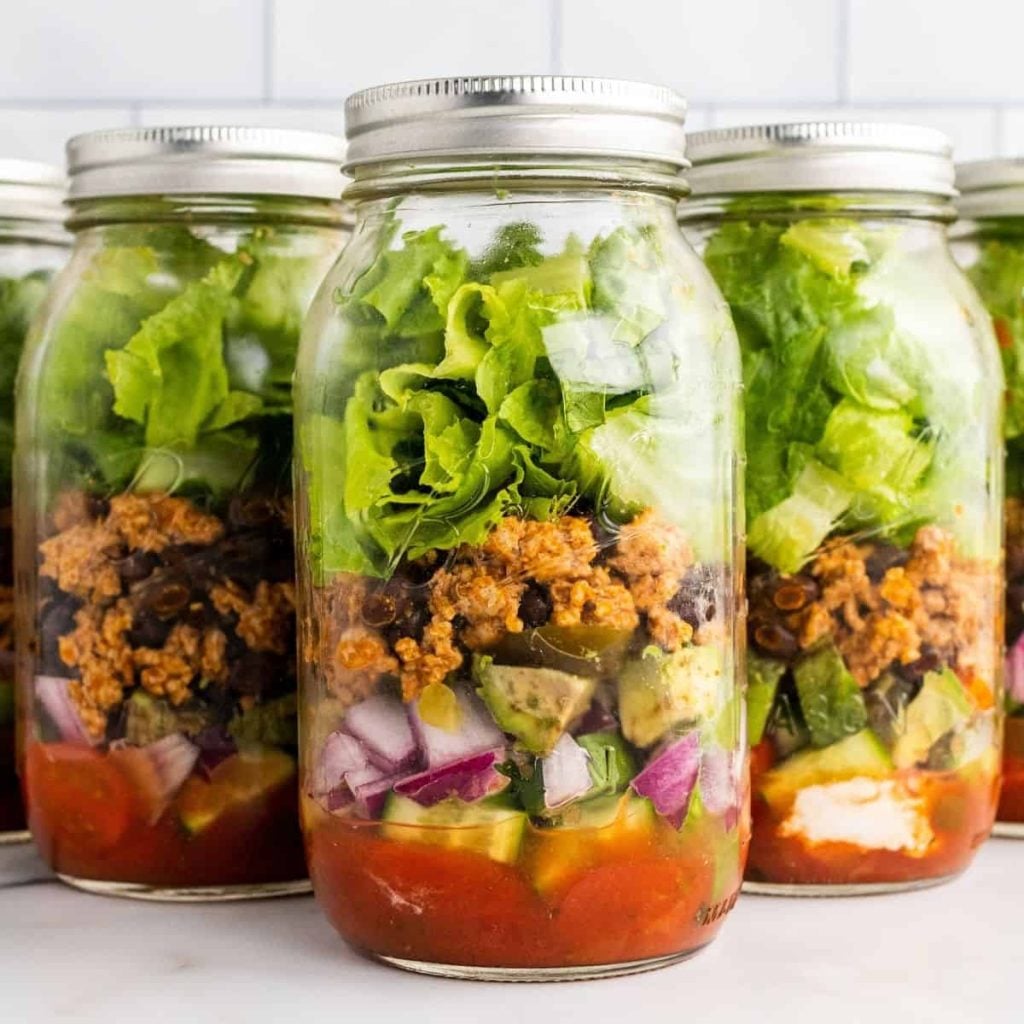 Healthy Taco Salad in a Jar