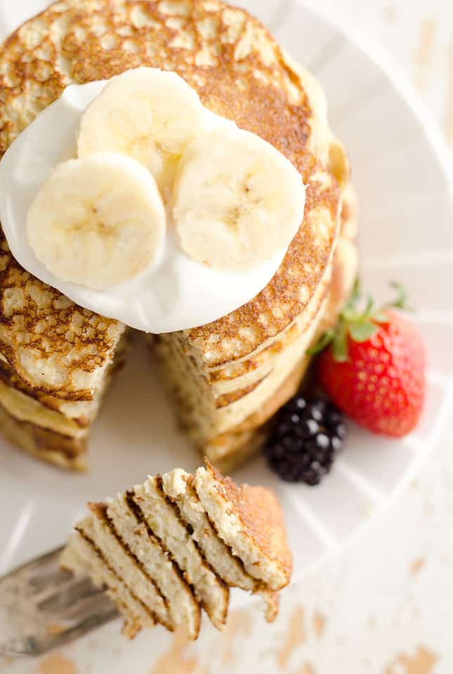 Light & Fluffy Banana Protein Pancakes