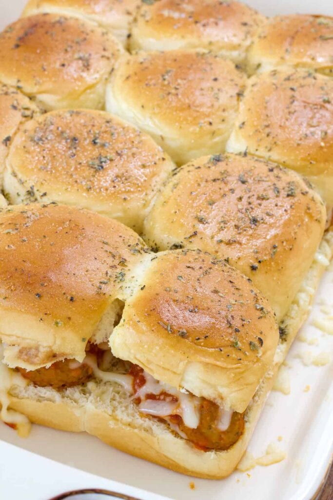 Meatball Sliders with Hawaiian Rolls