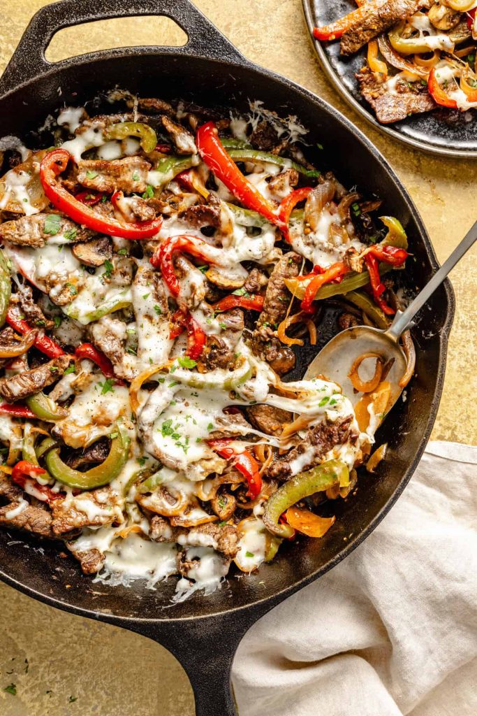 Philly Cheesesteak Skillet