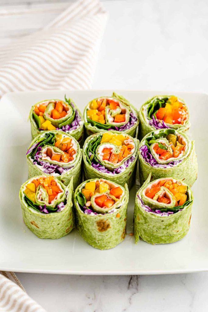 Rainbow Turkey Roll Ups