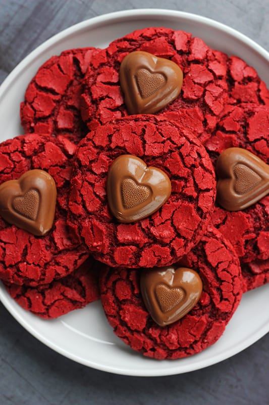 Red Velvet Cookies- Cake Mix Hack