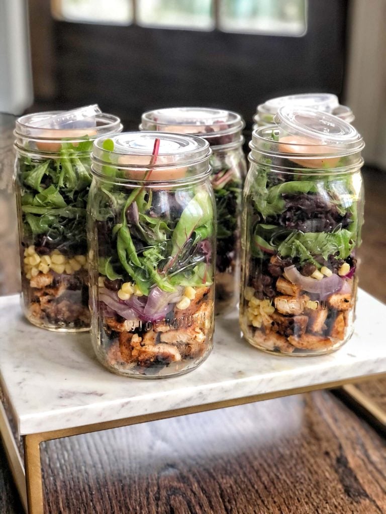 Southwest BBQ Mason Jar Salads