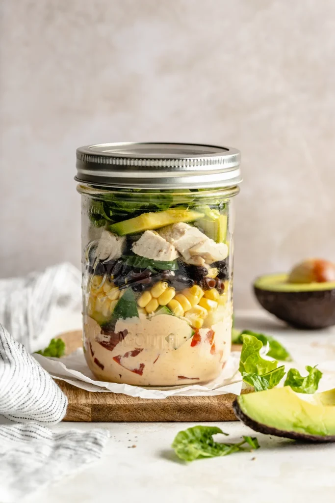 Southwest Chicken Salad in a Jar