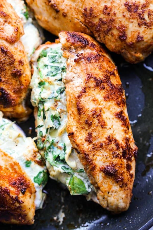 Spinach Artichoke Stuffed Chicken
