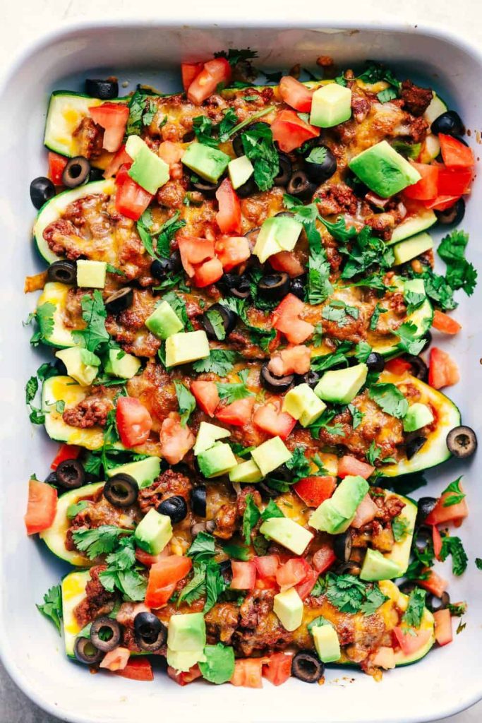 Taco Stuffed Zucchini Boats