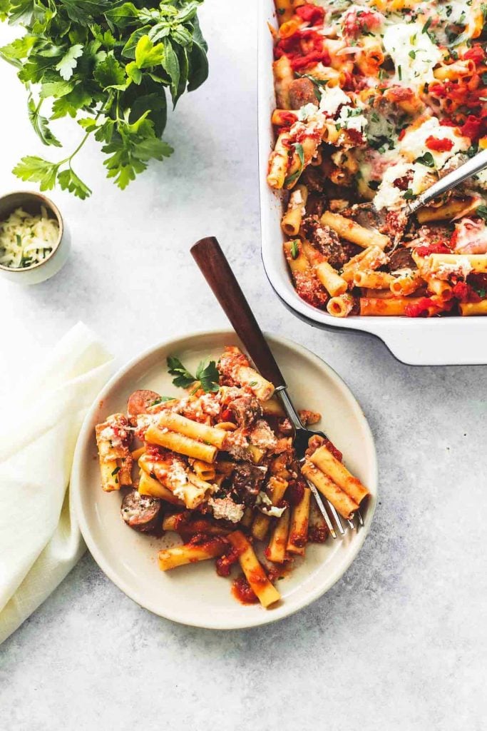 Baked Ziti with Ricotta and Sausage