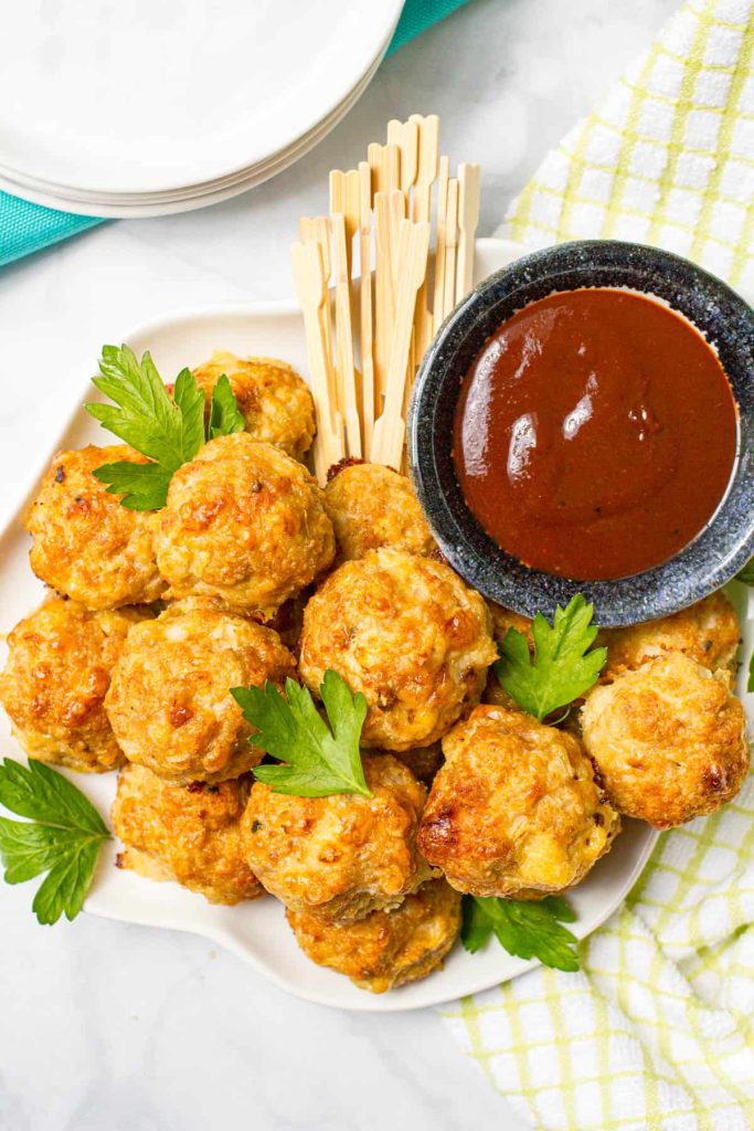 Cheesy Chicken Meatballs