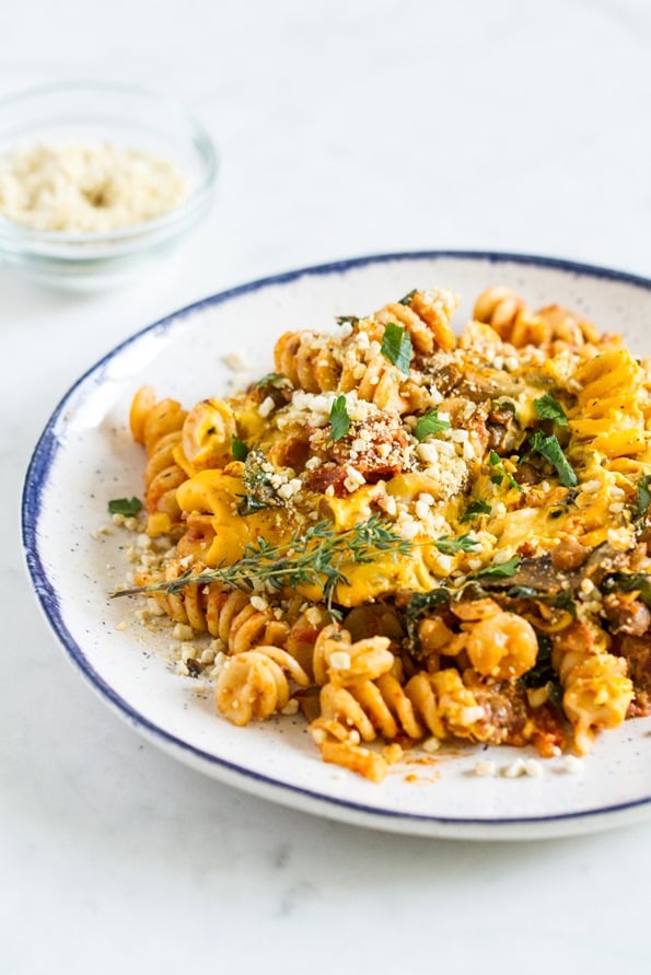 Cheesy Lentil Bolognese Casserole