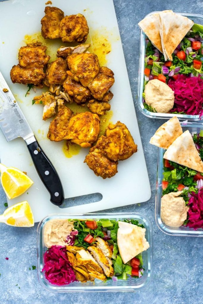 Chicken Shawarma Meal Prep Bowls