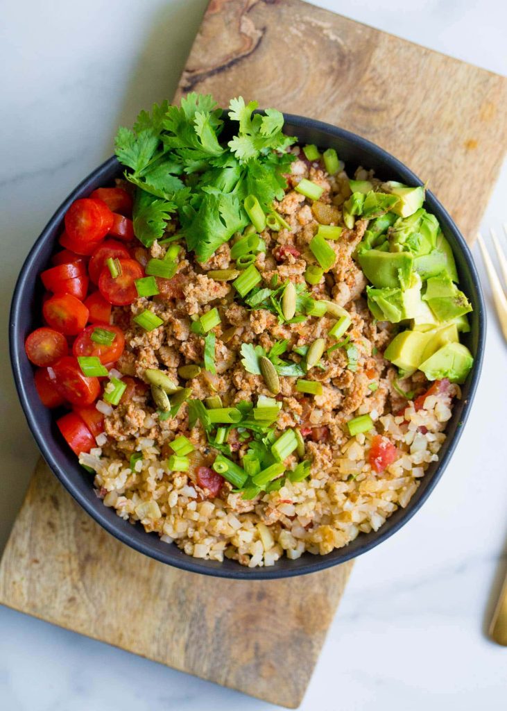 Ground Turkey Taco Bowls