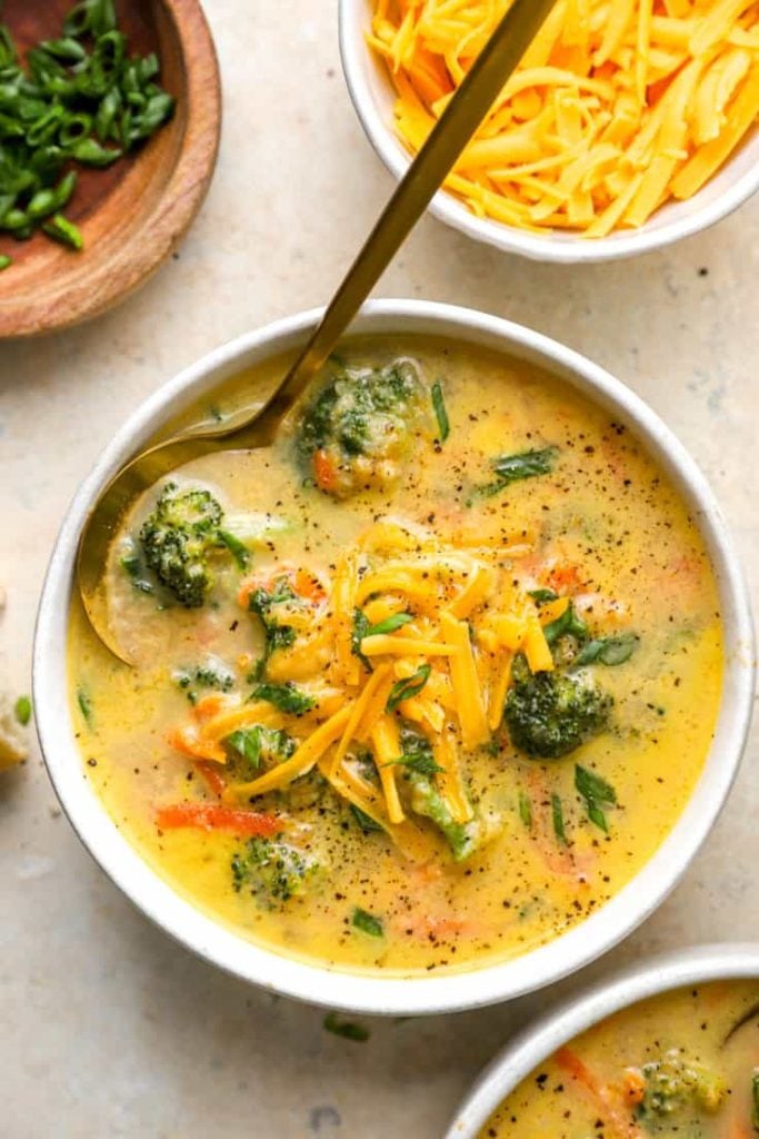 Healthy Broccoli Cheddar Soup