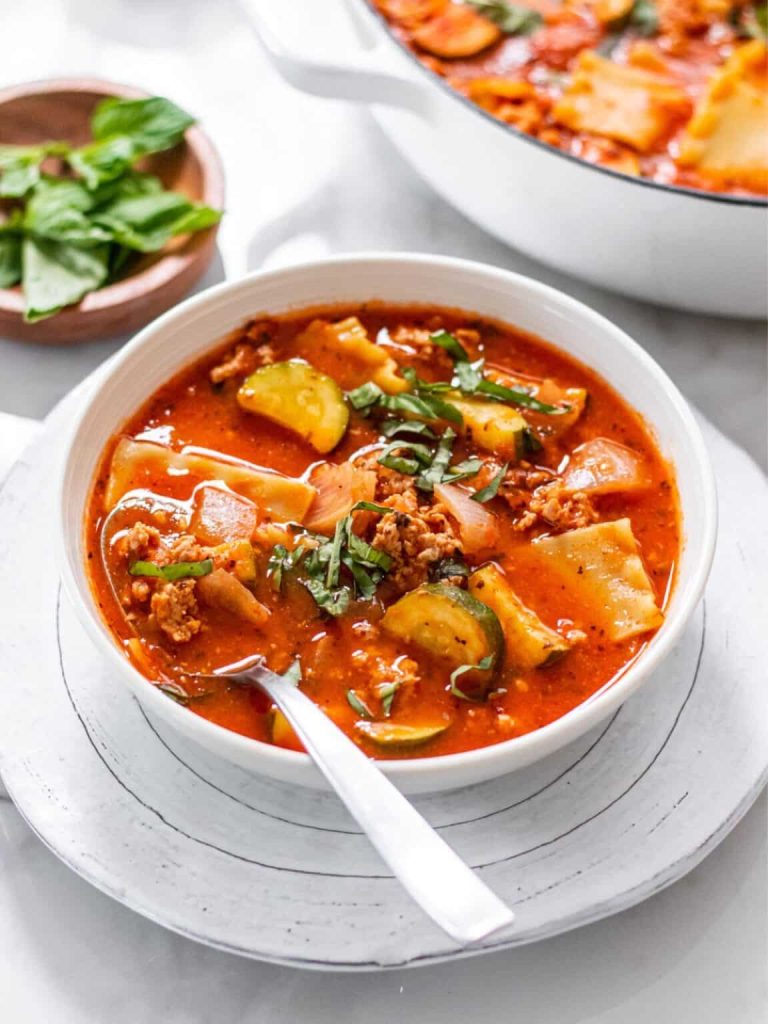 Healthy Lasagna Soup