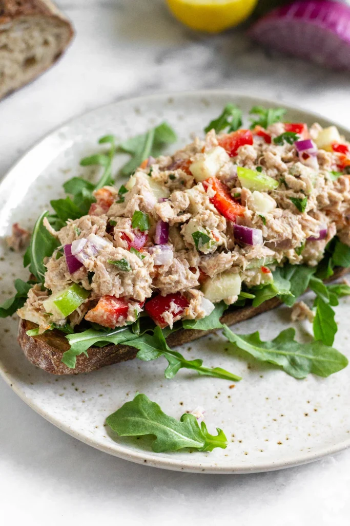 Healthy Tuna Salad (No Mayo) w/ Apples