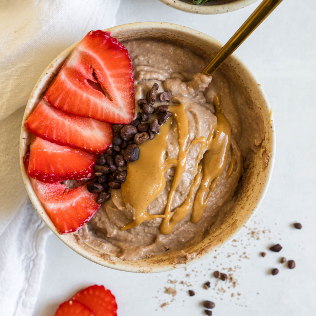 High-Protein Chocolate Peanut Butter Yogurt Bowl