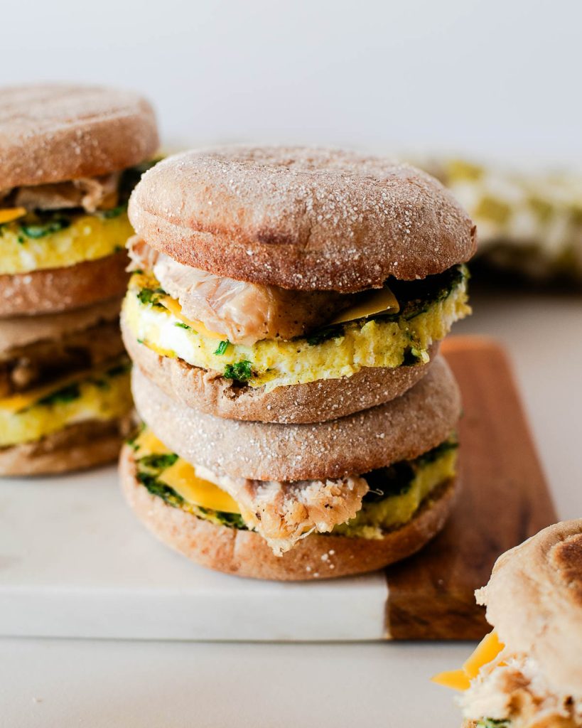 High Protein Leftover Turkey Breakfast Sandwich