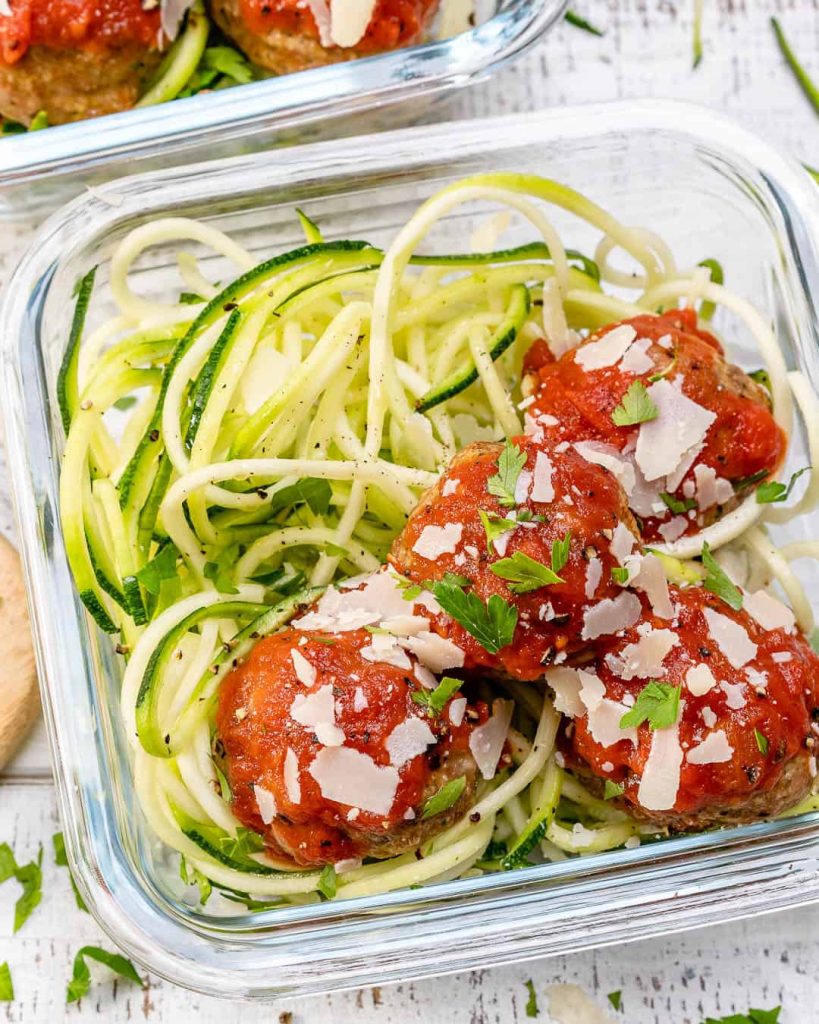 Meal Prep Turkey Meatball Zoodles