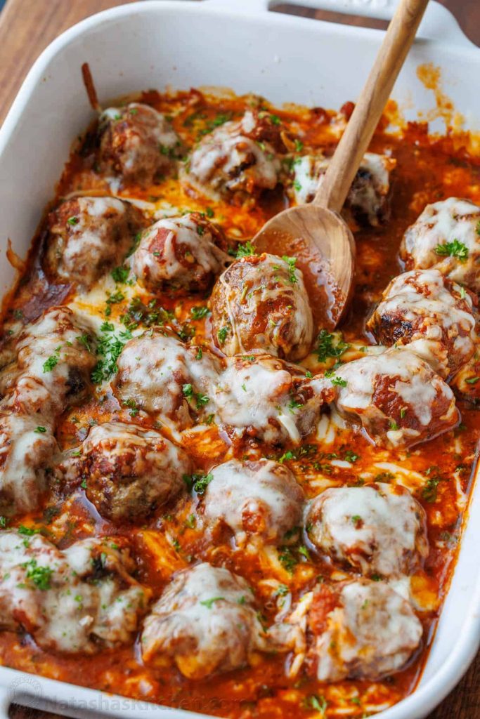 Meatballs Parmesan Casserole