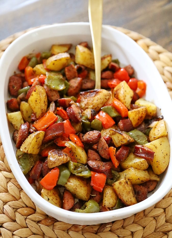 One-Pan Roasted Sausage, Peppers and Potatoes