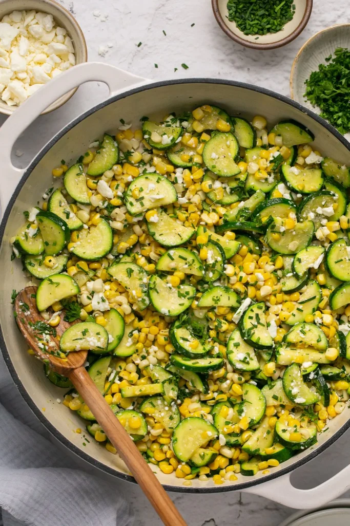 Sautéed Corn And Zucchini